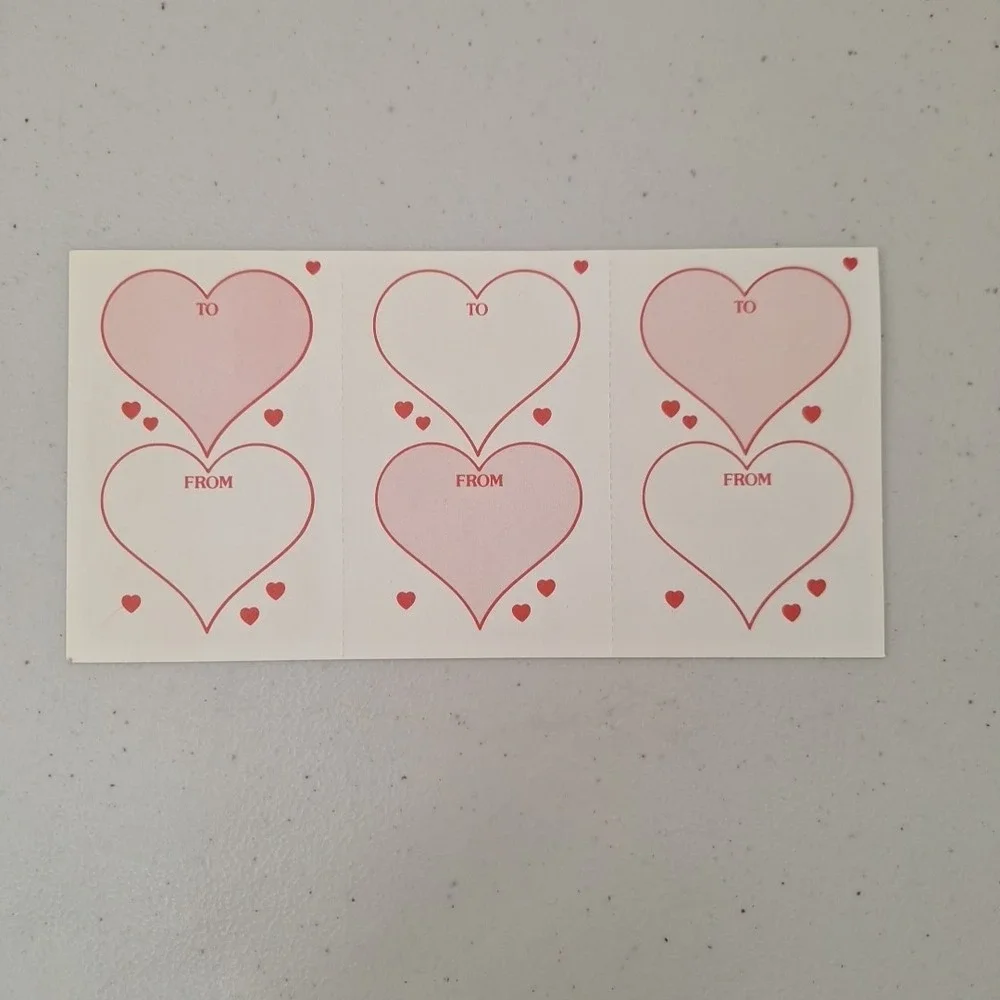 Vintage 1970's Valentines Cards Stickers & Craft Confetti, 11 Cards Rare Find